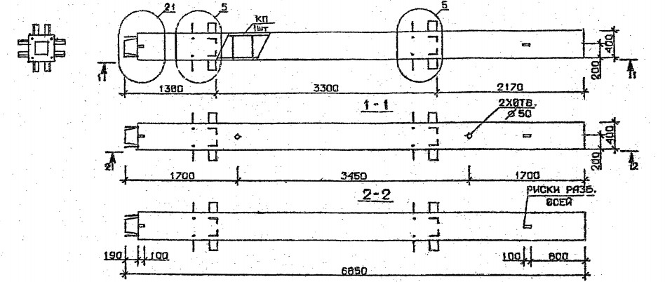 Колонна 2КН 33.69-1-с Серия 1.020.1-2с/89